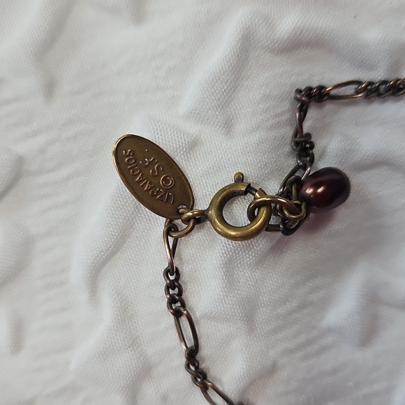 LIZ PAIACIOS -SAN FRANCISCO FLORAL RED RHINESTONE NECKLACE - Picture 8 of 8